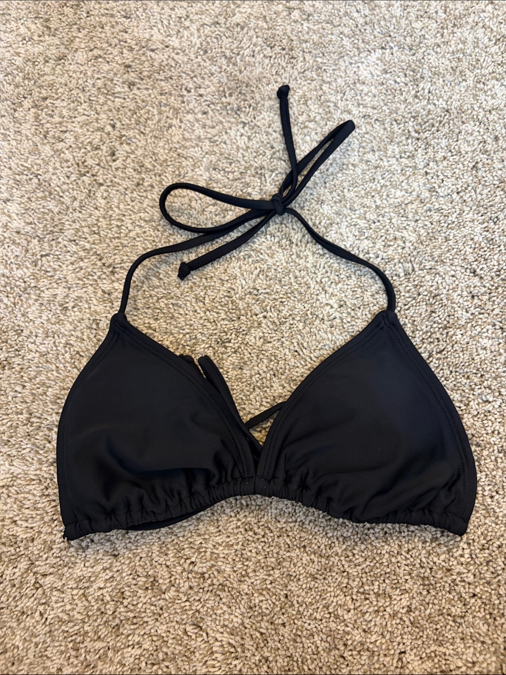 Xhilaration Women's Black Triangle Halter Bikini Top